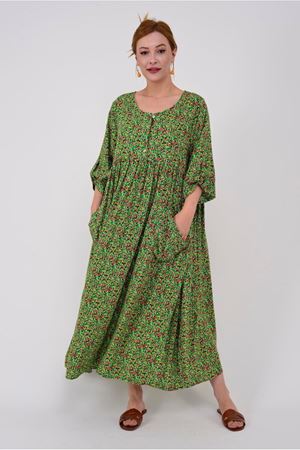 ÇITIR ÇİÇEK DESEN ELBİSE