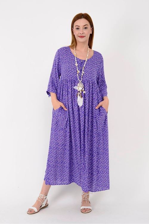 ÇITIR ÇİÇEK DESEN ELBİSE