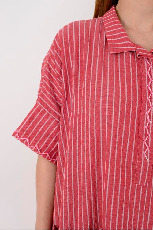 BLUNT ÇİFT YIRTMAÇ OVERSİZE ELBİSE